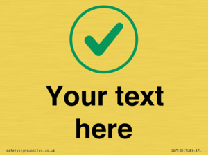 Custom plain background, green tick in circle sign